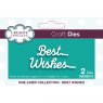 Creative Expressions Craft Dies One-Liner Collection Best Wishes | Set of 2