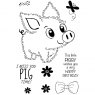Woodware Woodware Clear Stamps Fuzzie Friends Pablo The Pig | Set of 9