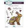 Creative Expressions Designer Boutique Collection Clear Stamp Doodle Bunny | Set of 7
