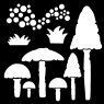 Woodware Woodware Stencil Mushrooms | 6 x 6 inch