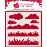 Woodware Woodware Stencil Grass & Clouds | 6 x 6 inch