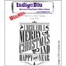IndigoBlu A7 Rubber Mounted Stamp Dinkie I Wish You a Merry Christmas