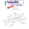 IndigoBlu A7 Rubber Mounted Stamp Dinkie Stitched Curls