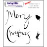IndigoBlu A7 Rubber Mounted Stamp Dinkie Christmas Script Il | Set of 3