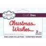Creative Expressions Craft Dies One-Liner Collection Christmas Wishes | Set of 2