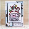 Woodware Woodware Clear Stamps Santa Cup | Set of 7