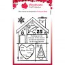 Woodware Woodware Clear Stamps Christmas House | Set of 2