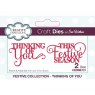 Sue Wilson Craft Dies Festive Mini Expressions Duos Thinking Of You | Set of 2