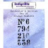 IndigoBlu A7 Rubber Mounted Stamp Collectors Edition No 36 - Grunge Numbers