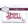 Sue Wilson Craft Dies Mini Expressions Collection Happy Birthday Candle | Set of 2