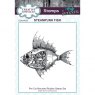 Andy Skinner Creative Expressions Pre Cut Rubber Stamp by Andy Skinner Steampunk Fish