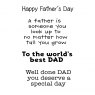 Woodware Woodware Clear Stamps Best Dad | Set of 4