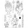Pink Ink Designs Pink Ink Designs Clear Stamp Three French Hens | Set of 12