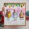 Pink Ink Designs Pink Ink Designs Clear Stamp Three French Hens | Set of 12