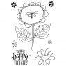 Woodware Woodware Clear Stamps Petal Doodles Happy Thoughts | Set of 8