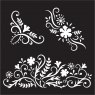 Jamie Rodgers Creative Expressions Stencil by Jamie Rodgers Wildflower Whirls | 6 x 6 inch