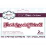 Sue Wilson Craft Dies Mini Shadowed Sentiments Collection For A Special Friend | Set of 2