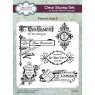 Creative Expressions Taylor Made Journals Clear Stamp Set French Ads 2 | Set of 6