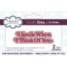 Sue Wilson Sue Wilson Craft Dies Mini Shadowed Sentiments Collection I Smile When I Think Of You | Set of 2