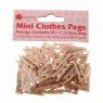 Woodware Wooden Mini Clothes Pegs | Pack of 50