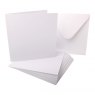 Craft UK - Cards & Envelopes, A4 Card Packs Craft UK 8 x 8 inch White Cards and Envelopes | Pack of 25